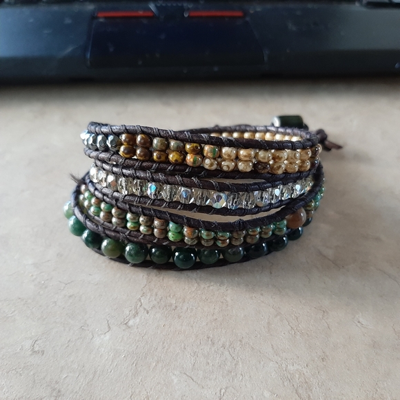 Leather wrap bracelet - Picture 2 of 5
